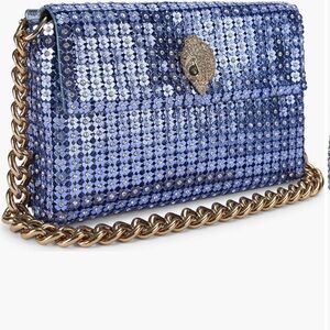 Kurt Geiger Blue Sequin Chain Shoulder Bag
